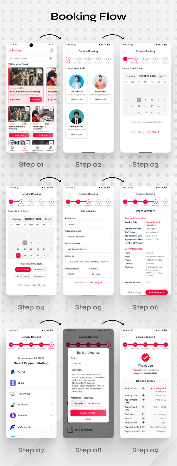 Bookapp - Service / Appointment Booking Marketplace Mobile App for Customers (Flutter)